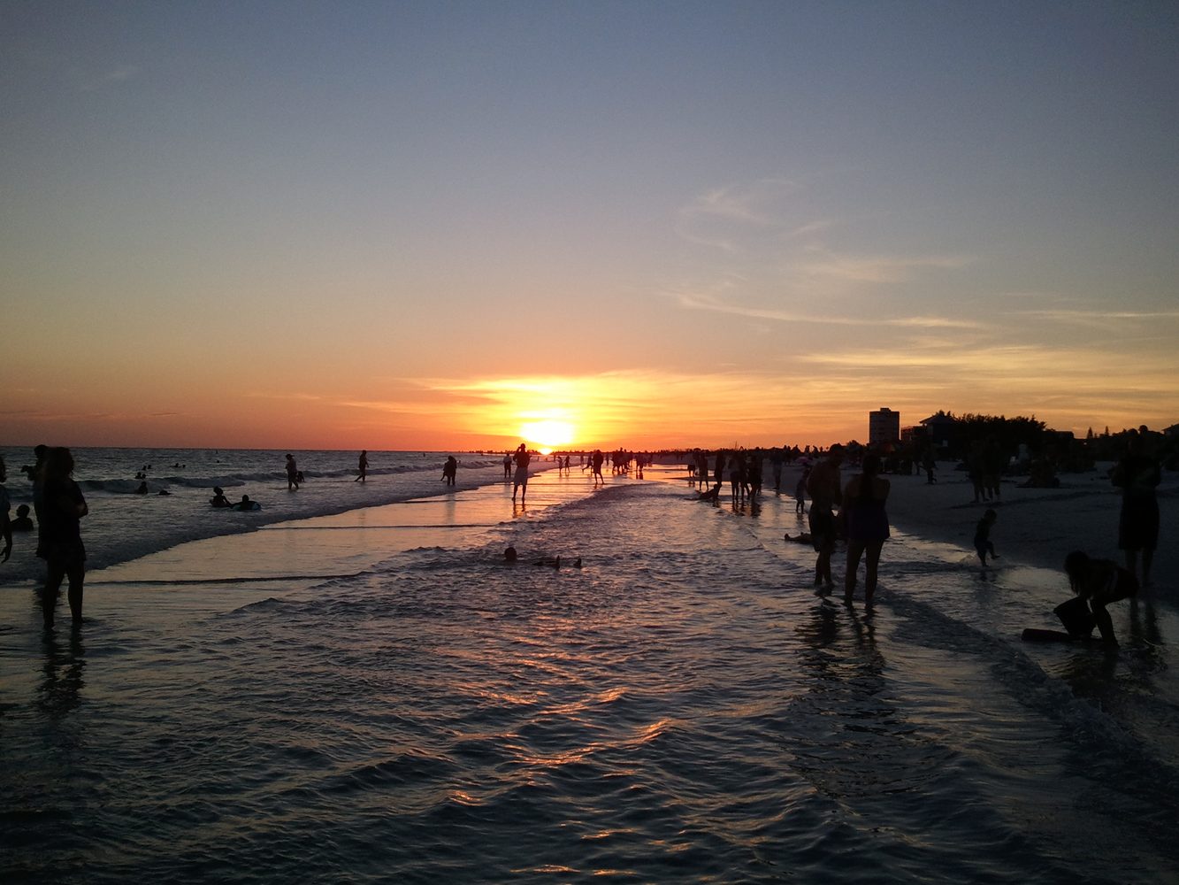 Sunset over Lido Beach in Sarasota