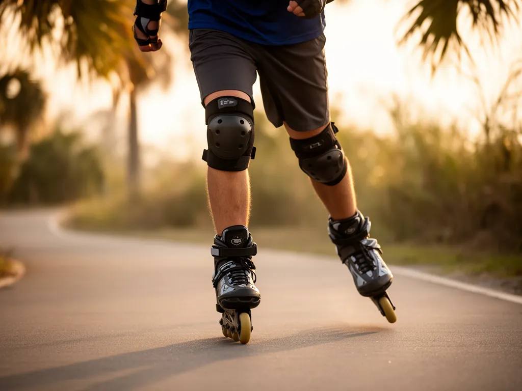 An inline skater on the smooth paved Legacy Trail