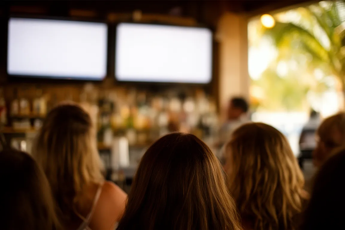 Fans watching the game from a Sarasota bar