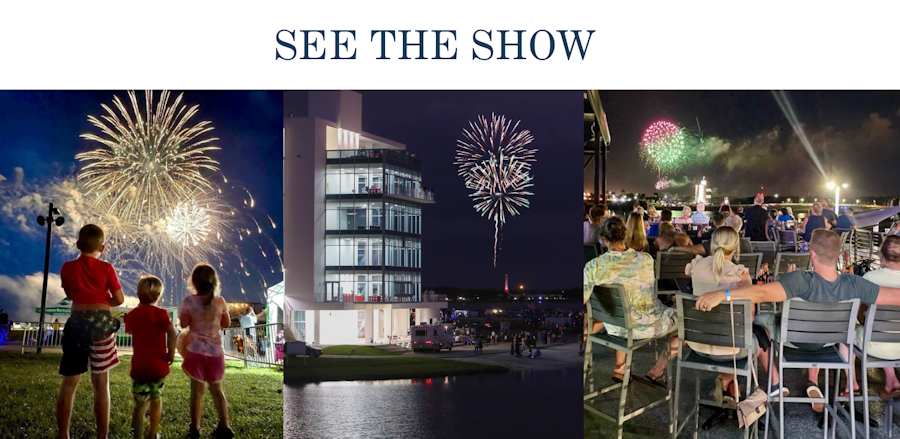 UTC guide artwork for seeing the Fourth of July fireworks show